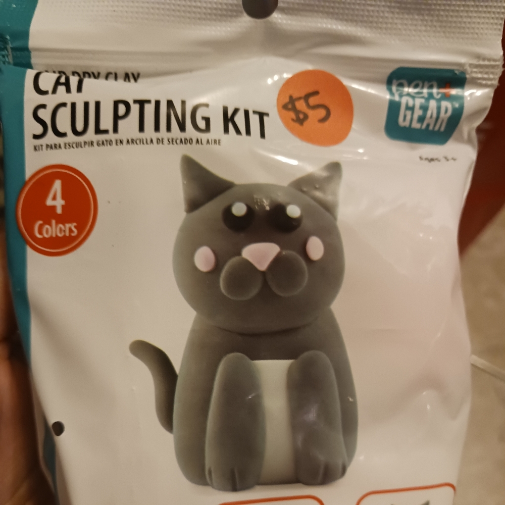 Cat Sculpting Kit with 4 Colors